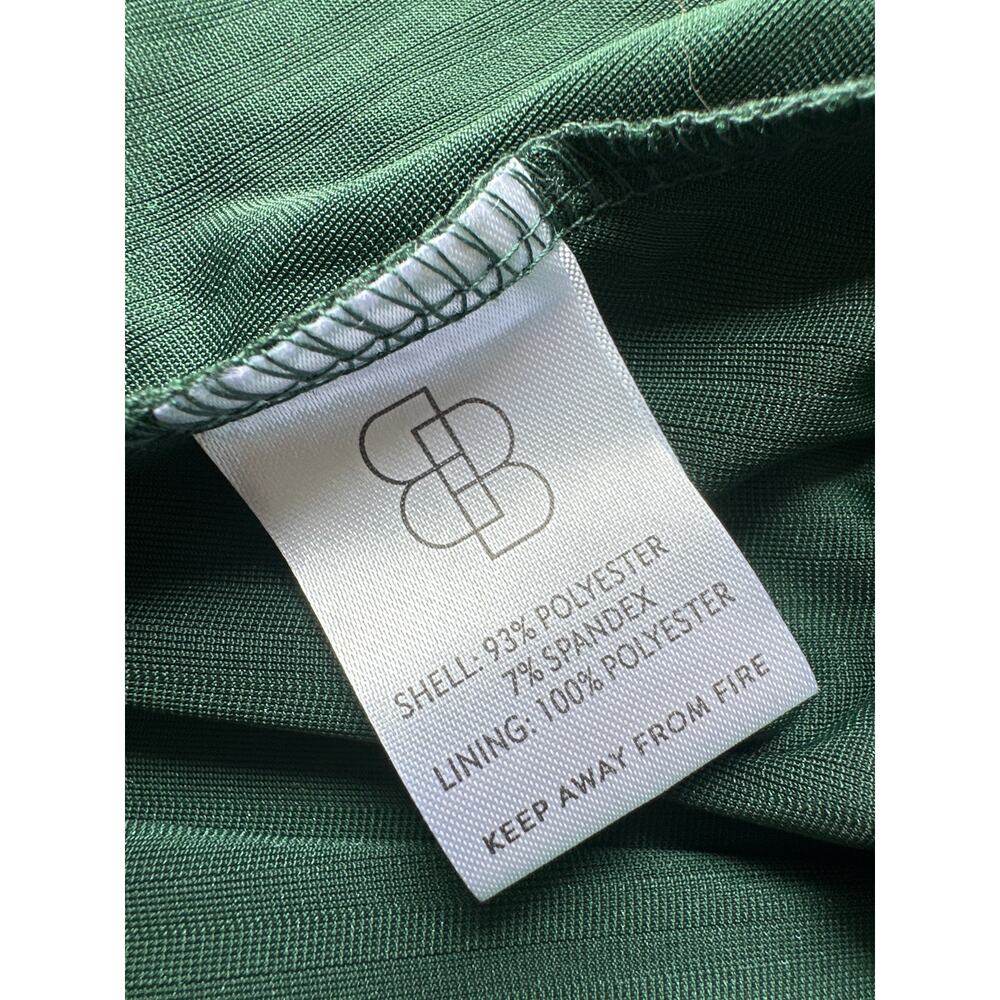 Baltic Born Andi Ribbed Emerald Green Midi Wrap Dress Size Large - Picture 10 of 12
